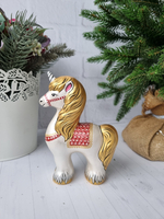 Единорог фарфоровая игрушка под ёлку