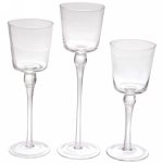 Подсвечники в наборе 3шт «Crystal» 7,5*20,23,26см