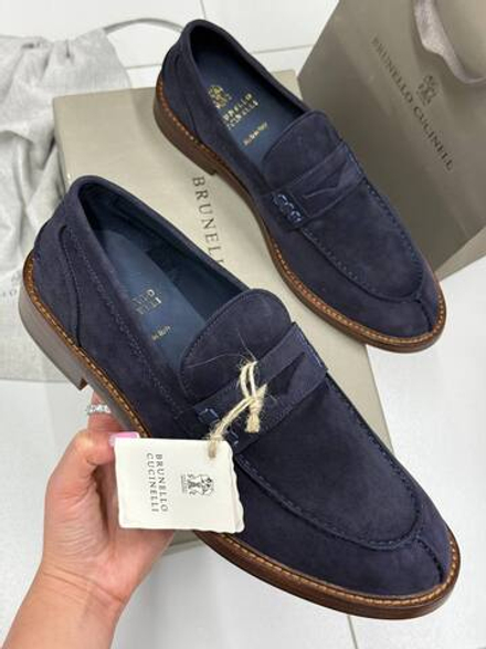 Лоферы синие Brunello Cucinelli