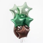 Шар (19''/48 см) Звезда, Шалфей, Бохо, 1 шт.