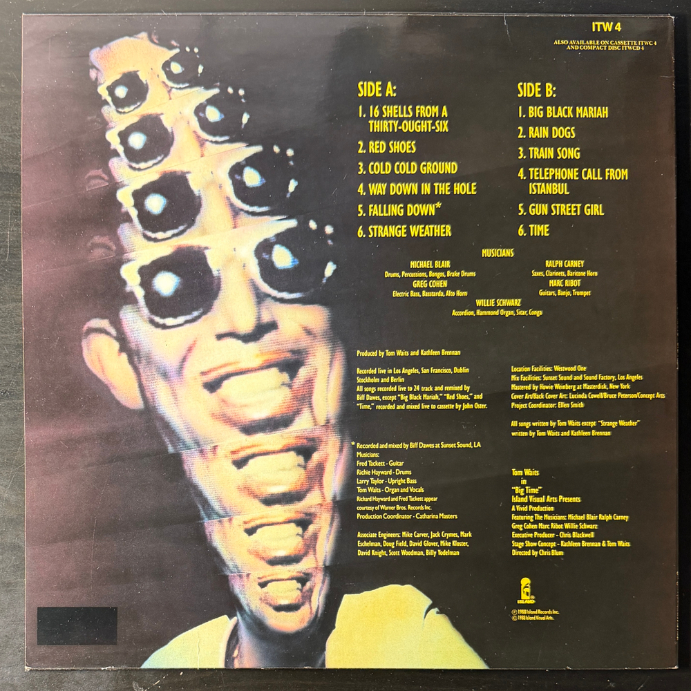 Tom Waits ‎– Big Time (Швеция 1988г.)