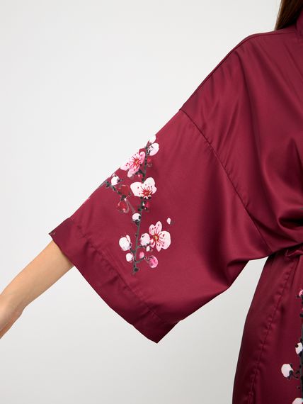 Халат женский шелковый Sakura