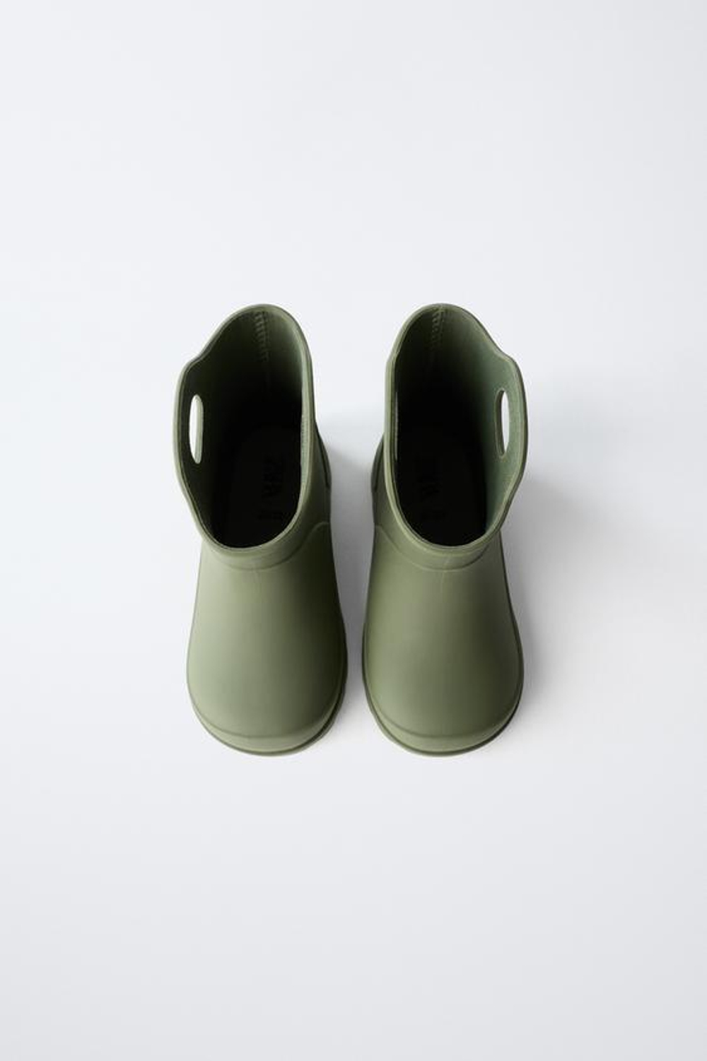 ZARA РЕЗИНОВЫЕ САПОГИ, ЗЕЛЕНЫЙ