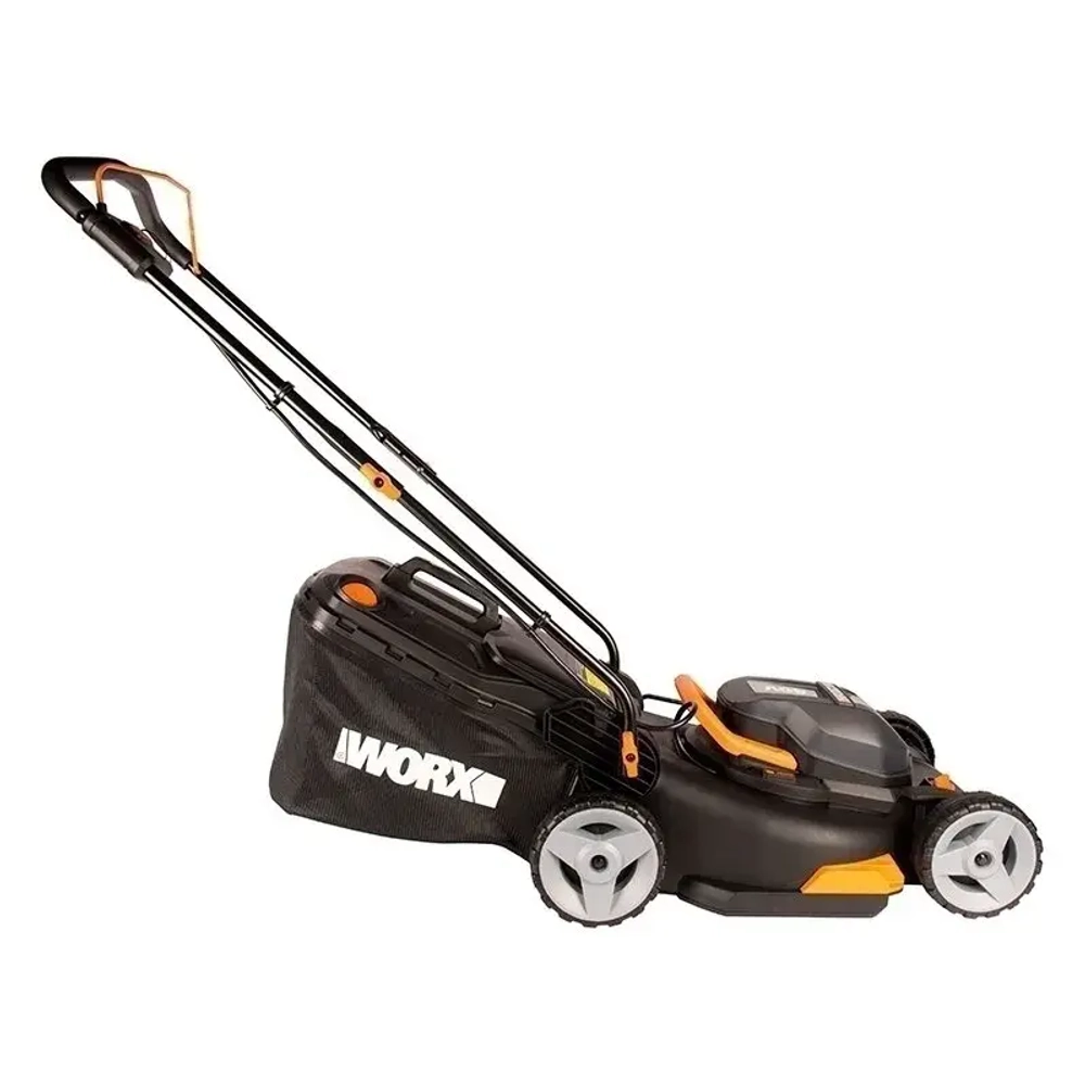WORX WG743E аккумуляторная газонокосилка (2 x 4 Ач, ЗУ)