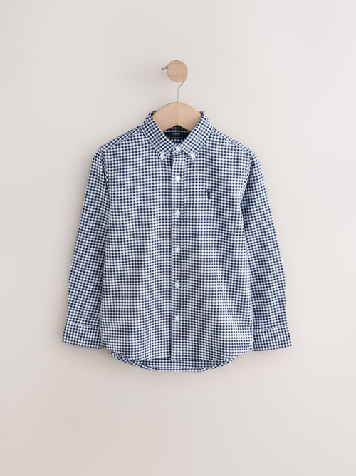 Рубашка для мальчика Next AT9-208, Синий, Белый