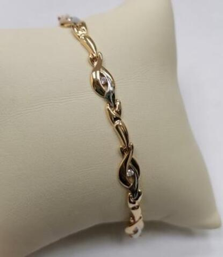 Браслет из золота с фианитами