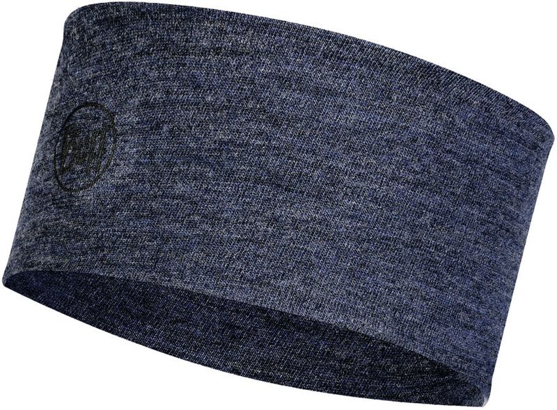 Шерстяная повязка на голову Buff Headband Midweight Wool Night Blue Melange Фото 1