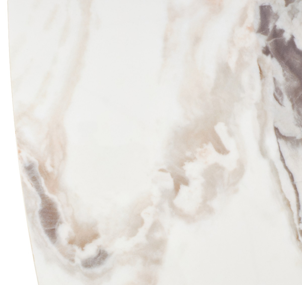 Стол М-City DISAUR Кофейный Арн (Arn) Fendi White керамика на стекле, массив, МДФ, Дубовый шпон