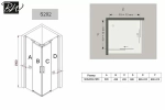 Душевой уголок Black&White Stellar Wind 2029090 90х90 стекло прозрачное/профиль хром