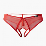 Трусики из сетки с доступом и кисточкой Le Frivole Easy to love (S/M, 42-44)