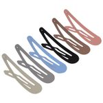 Заколки для волос НАБОР 12 шт., 5 см, клик-клак, матовый, пастельные цвета, MONTE VITA, 457094