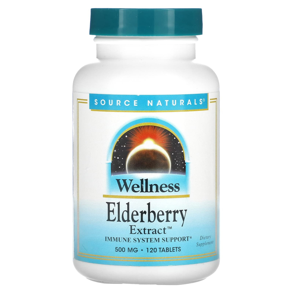 Source Naturals, Wellness, экстракт бузины, 120 таблеток