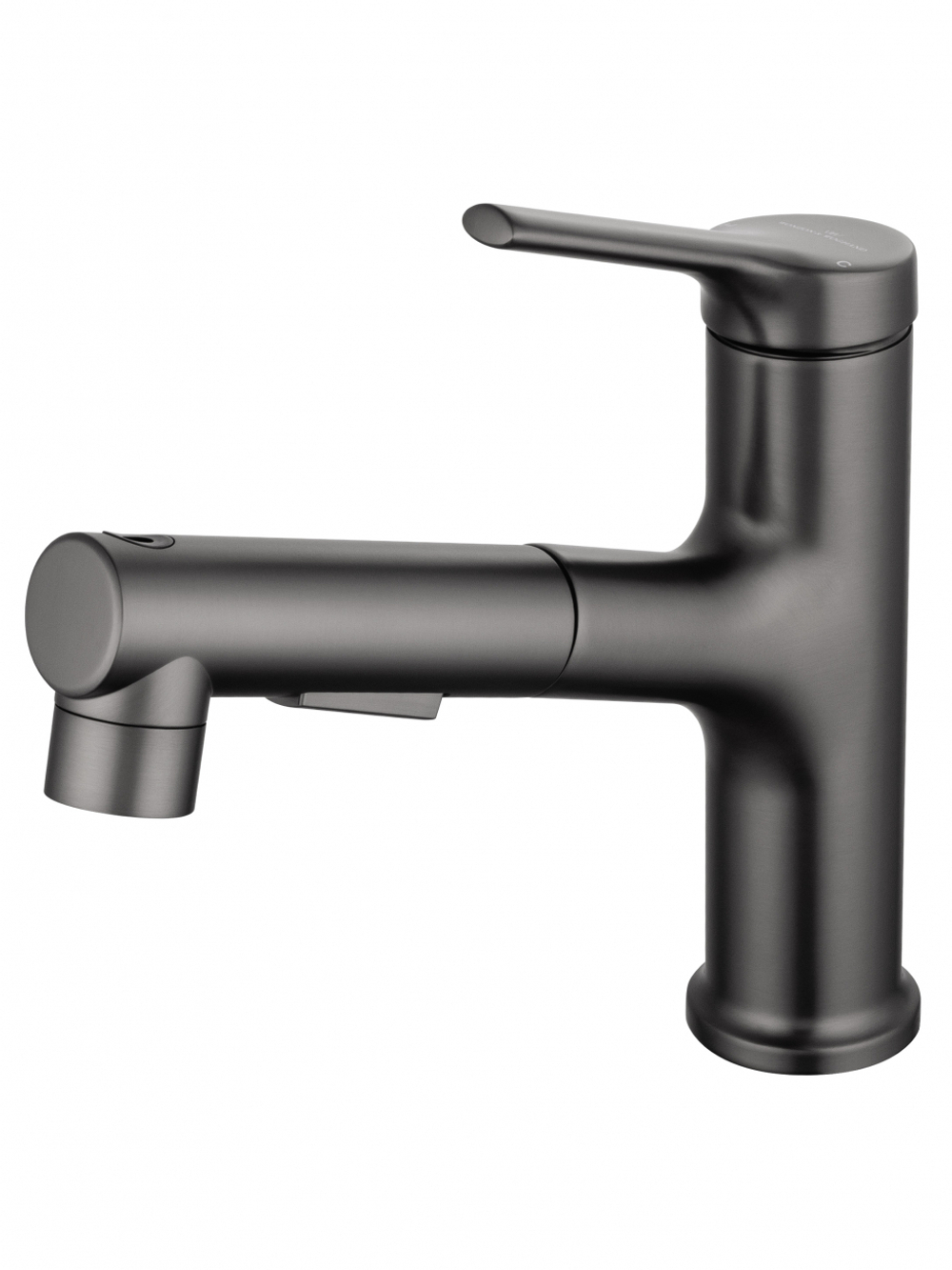 Смеситель для раковины с выдвижным изливом WONZON & WOGHAND, Темный графит (WW-A40862-BGG)