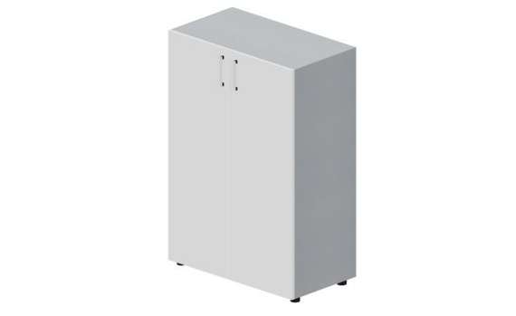 Шкаф 80х44х118см для документов (2 двери, 2 полки, ручки - хром)