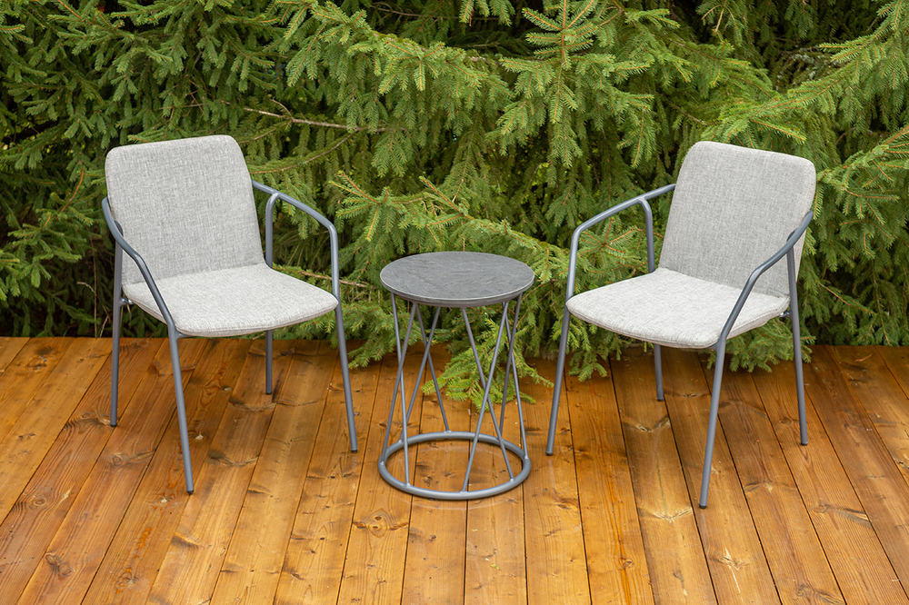 4SIS "Марокко" кофейный комплект из алюминия, цвет темно-серый