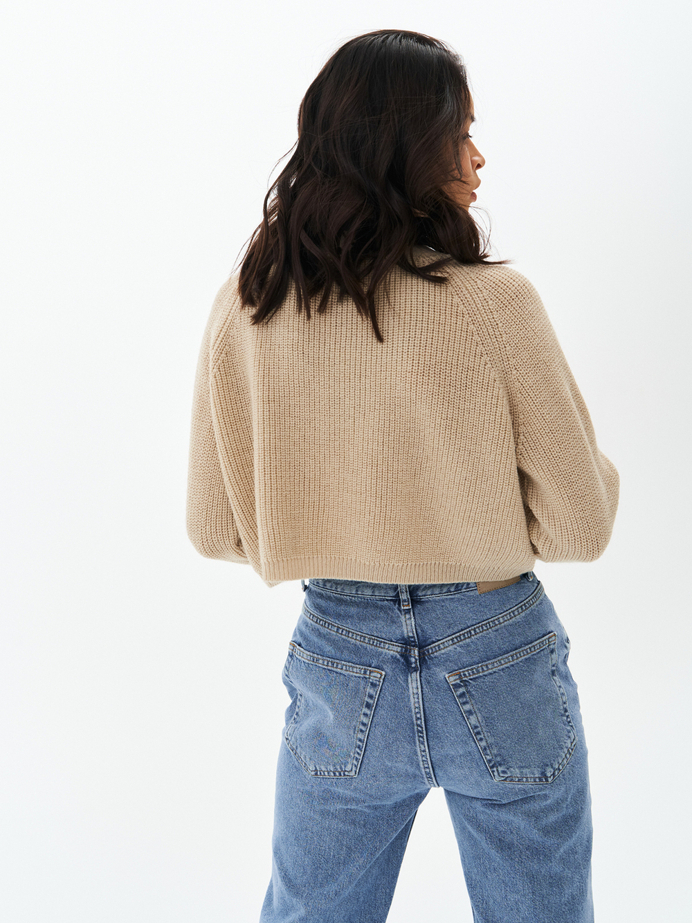 Кардиган короткий бежевый