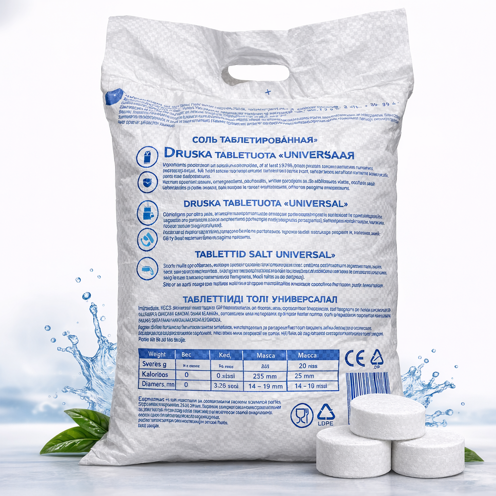 Соль таблетированная (мешок 10кг) NaCl