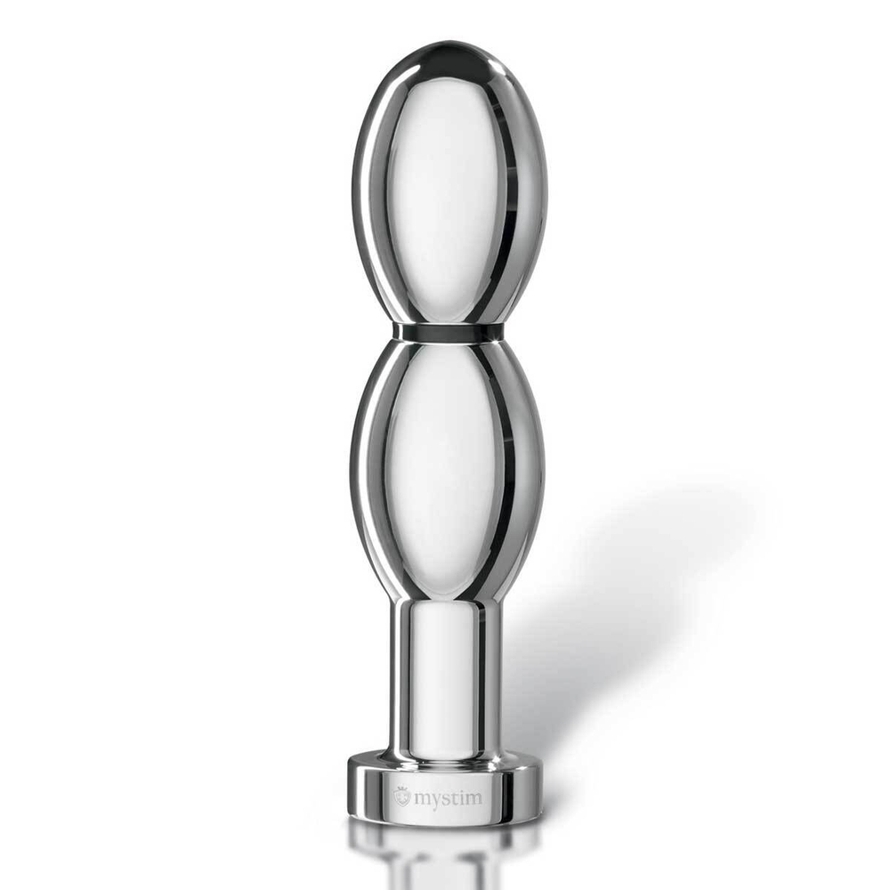 Анально-вагинальный стимулятор для электростимуляции Mystim O(h!)thello Ovaldildo (Цвет: серебристый)