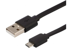 Универсальный кабель REXANT USB microUSB шнур плоский 1М черный 18-4270