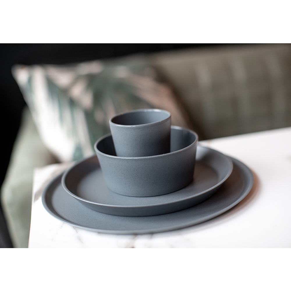 Тарелка connect, organic, D20,5 см, темно-серая