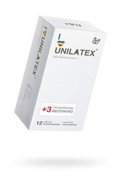 Презервативы Unilatex, multifrutis, аромат, цветные, 19 см, 5,4 см, 15 шт.