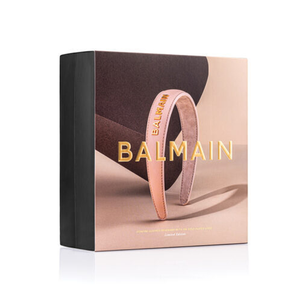 Balmain Hair Couture Ободок беж Limited Edition Headband с 18-каратным золотым напылением