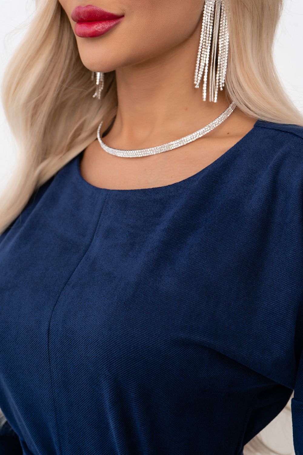 Платье Стефани (синий)-52р-р Р11-1239 Nikol