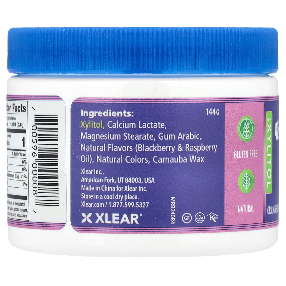 Xlear, Spry, ягодно-мятные леденцы с ксилитолом, без сахара, 240 шт.