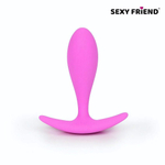 Ярко-розовая анальная втулка - 7,4 см. (Цвет: ярко-розовый)