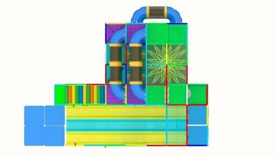 Детский игровой лабиринт Облачко 91 м² (11*8.3*6.5)