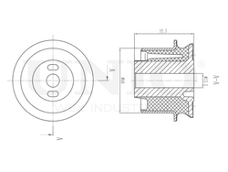 Сайлентблок передний заднего продольного рычага UNIO RMP-20050
