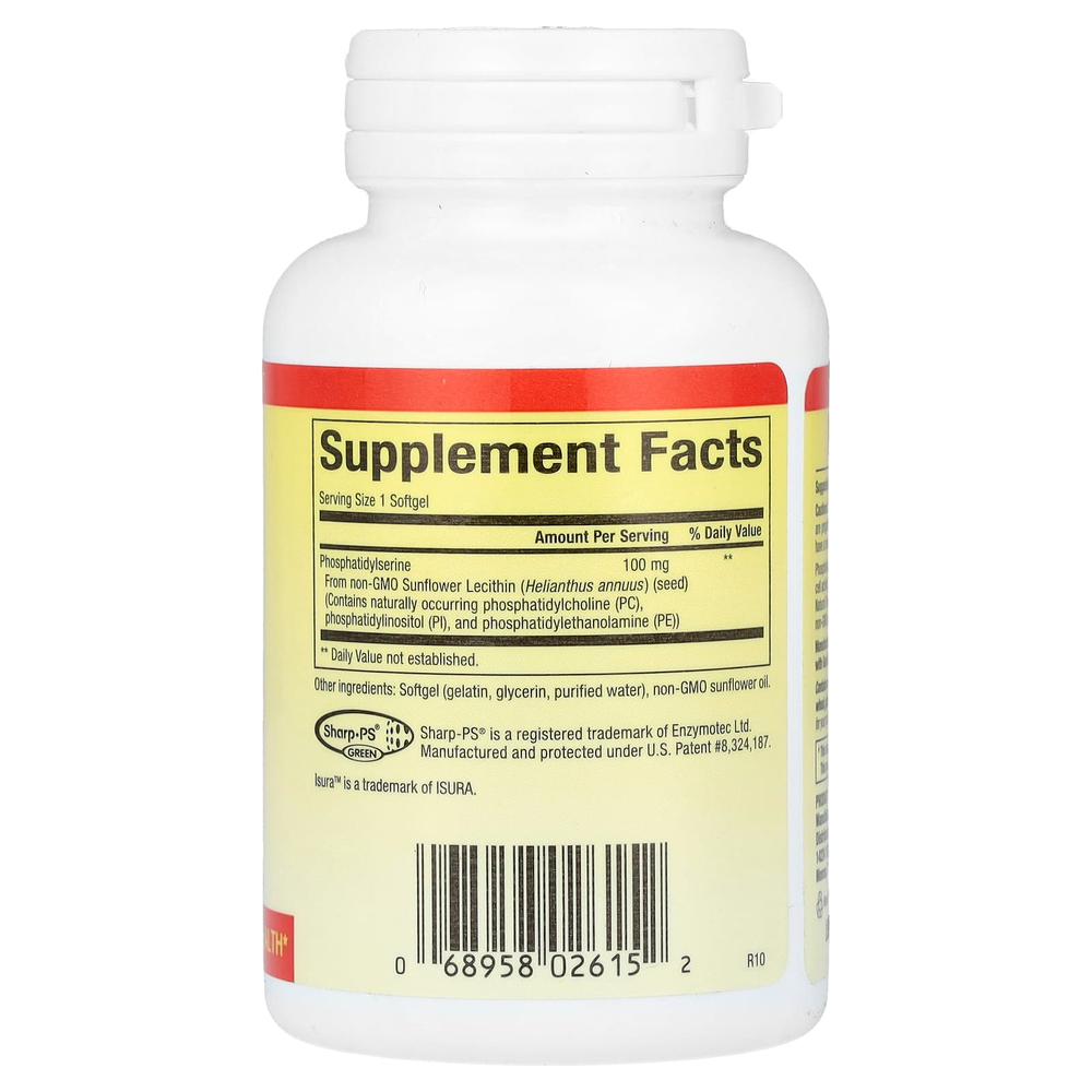 Natural Factors, PS, фосфатидилсерин, 100 мг, 30 капсул
