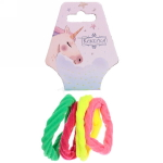 Резинки для волос детские 4шт «Your Paradise», яркий цвет, микс 6 цветов, d-4см (подвес Единорожек)