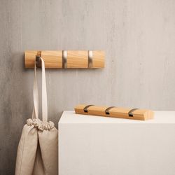 Вешалка настенная Flip, 3 крючка, натуральное дерево