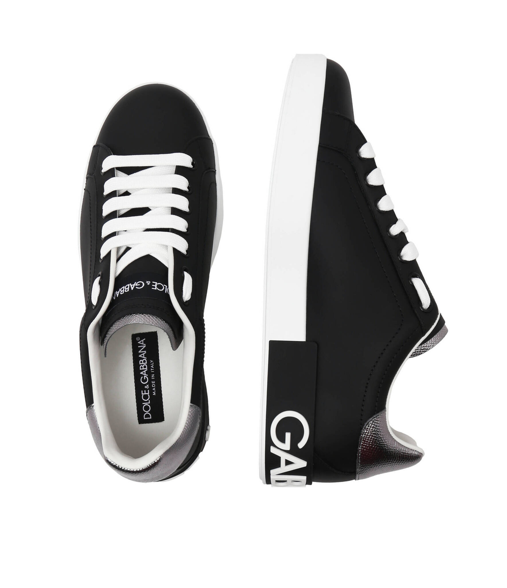 Кожаные кроссовки Dolce & Gabbana - черный(CS2216 AH527)