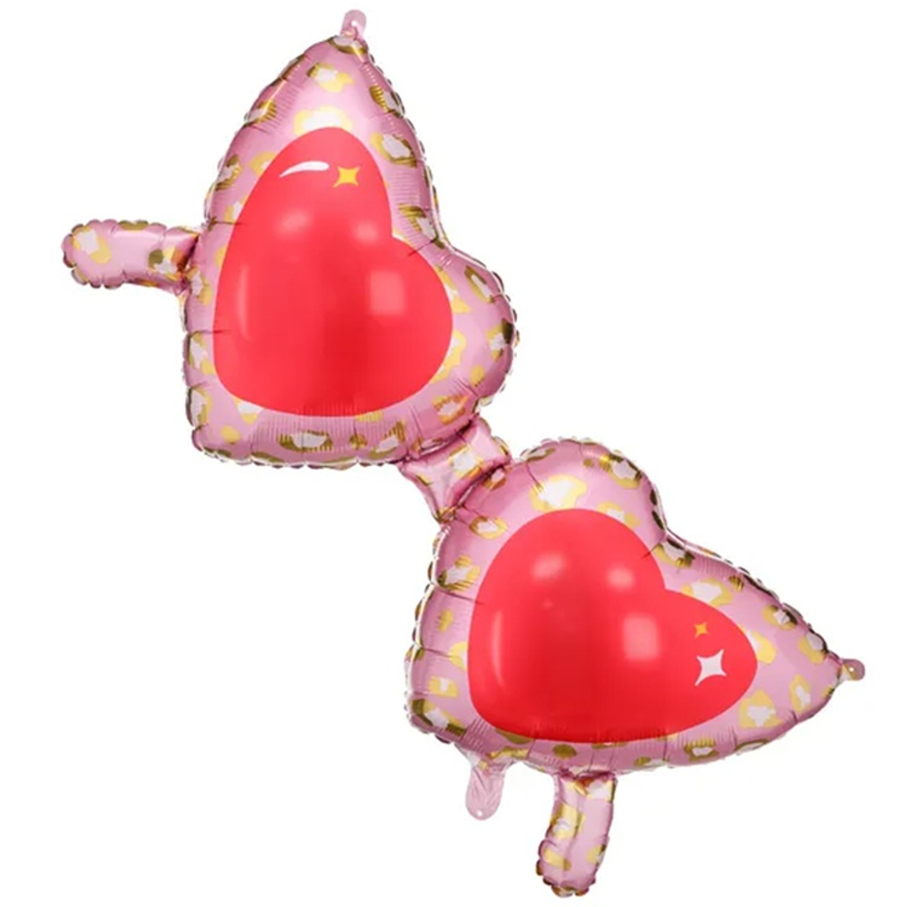 Шар Фольгированный Очки сердечки (Ассорти)