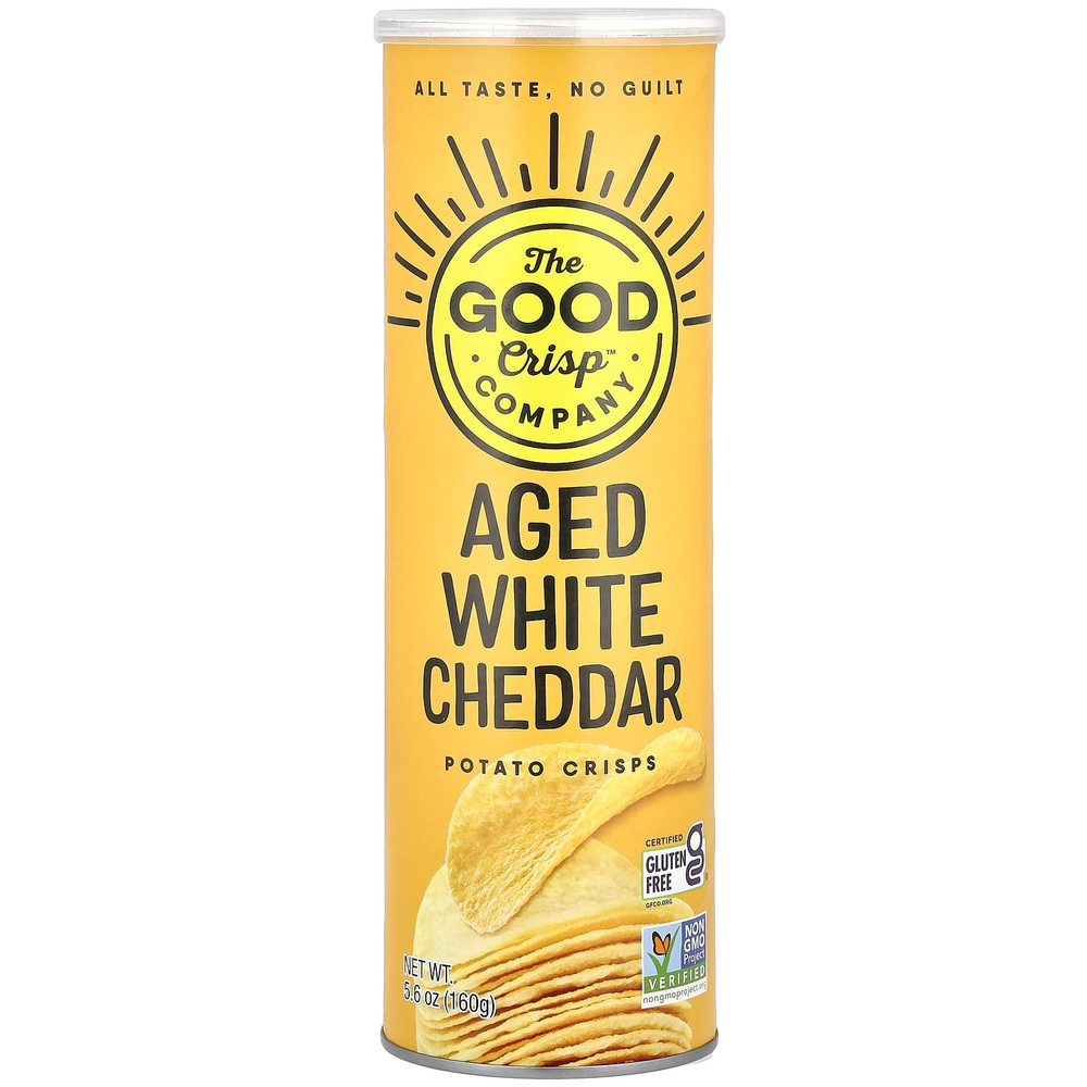The Good Crisp Company, Картофельные чипсы, выдержанный белый чеддер, 160 г (5,6 унции)