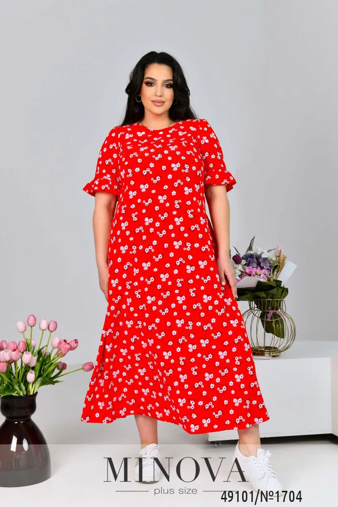 Платье 1704-красный Minova