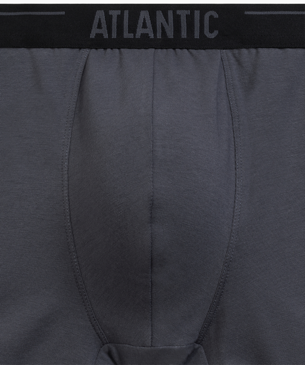 Мужские трусы шорты Atlantic, набор из 5 шт., хлопок, коричневые + графитовые + чёрные + фиолетово-серые + каберне, 5SMH-004