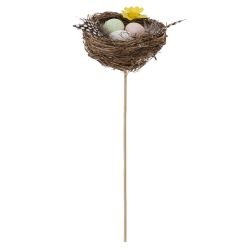 GAEM Изделие декоративное (вставка) "Гнездо пасхальное" (8*7*3) (блок 12 шт), L7 W7,5 H22 см, 2в.