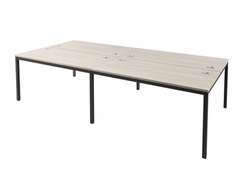 Бенч-система 3000х1432 для 4 рабочих мест на металлокаркасе Lite IL-52-02 Акация Морава/Антрацит