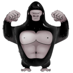 Шар Фольгированный Горилла (Черный)