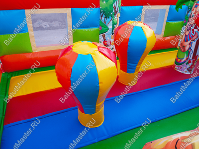Коммерческий надувной батут "Цирковые приключения" 6*5*2.8 м
