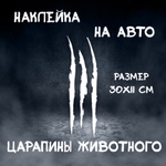 Виниловая наклейка на авто "Царапины животного"