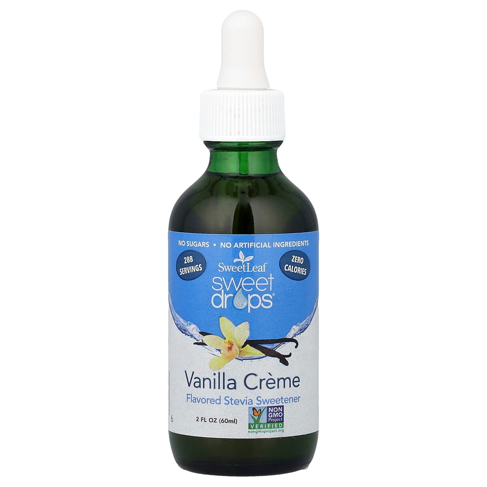 SweetLeaf Stevia, Sweet Drops®, ванильный крем, 60 мл (2 жидк. унции)