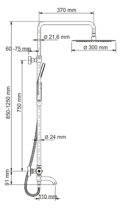 A18801 Thermo Душевой комплект с термостатическим смесителем