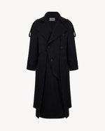 “Creative director” winter deconstructed tailcoat-trench