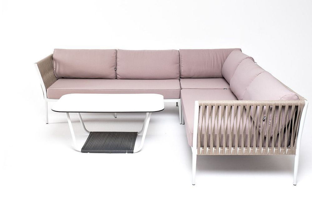 "Касабланка" модульная лаунж-зона из роупа (веревки), каркас из алюминия