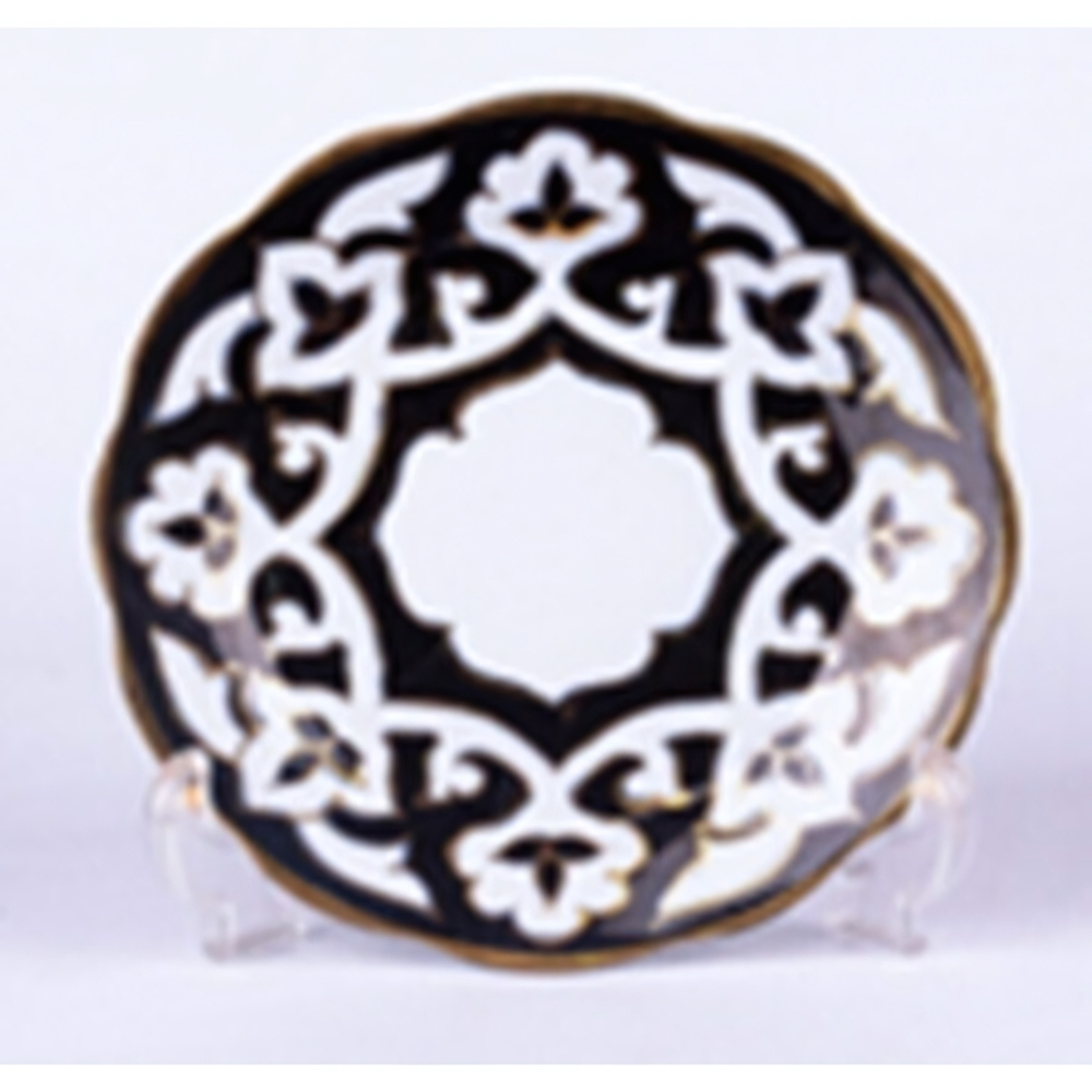 Тарелка малая 15см «Пахта» с позолотой