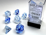 Chessex 7-dice set Nebula Dark Blue / White